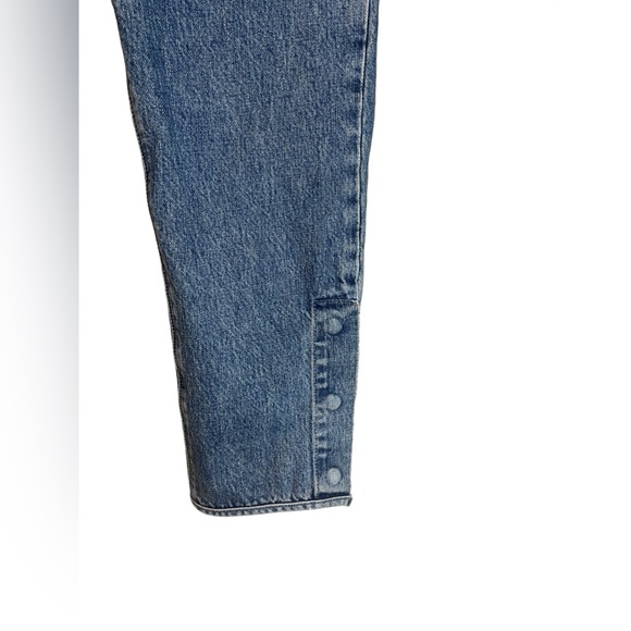 RtA Matisse Straight Leg Jeans Size Small Blue Button Fly Drawstring Anke Crop - Picture 9 of 11